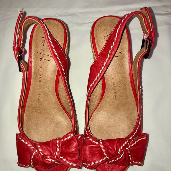 Franco Sarto Olympia Wedge Sandal Red/Orange - Picture 2 of 6